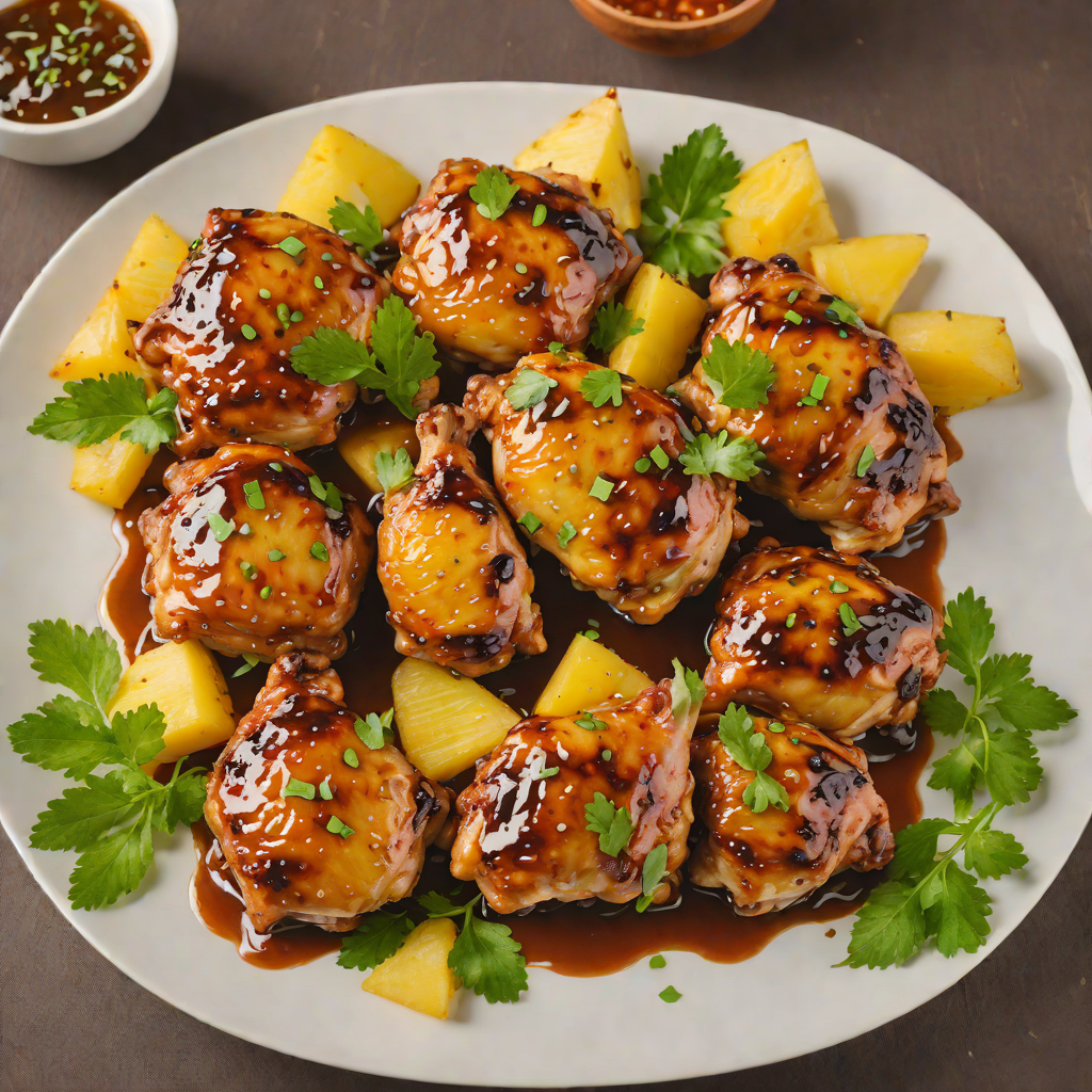 Rum-Glazed Pineapple Chicken Thighs
