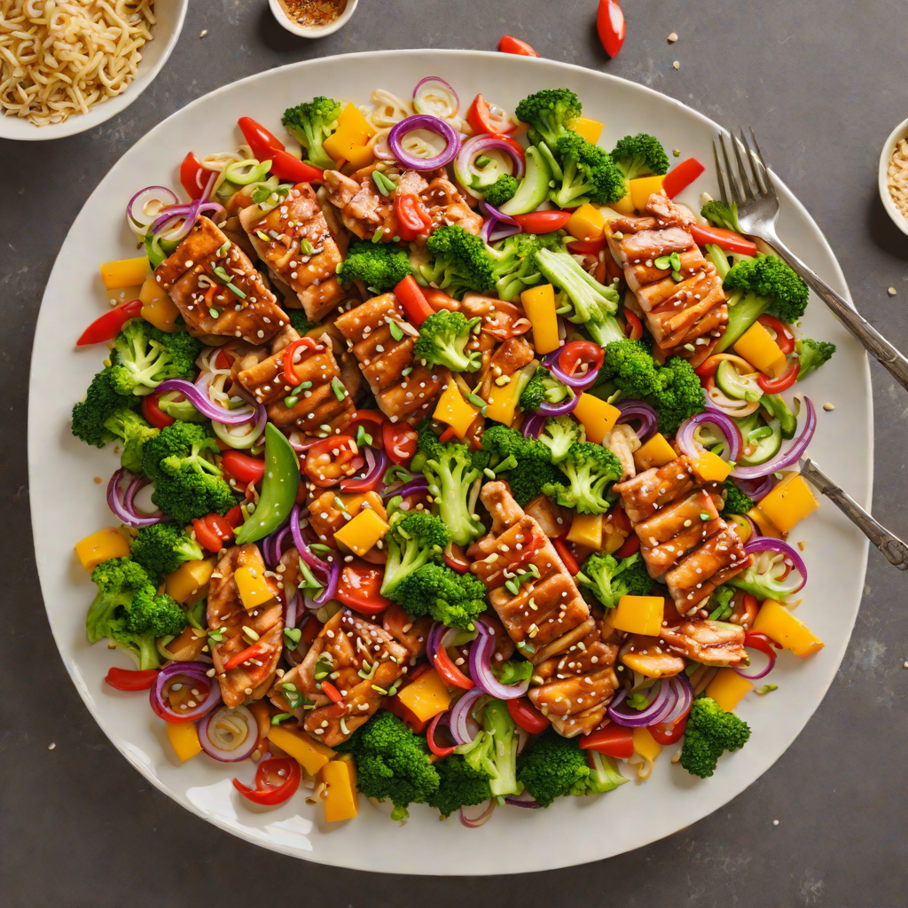 Ginger-Soy Glazed Chicken Stir Fry with Colorful Vegetables