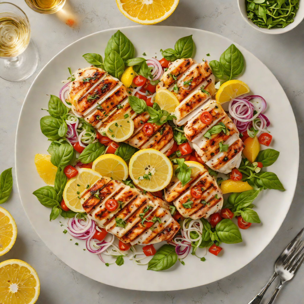 Grilled Lemon-Basil Chicken with Citrus Salad