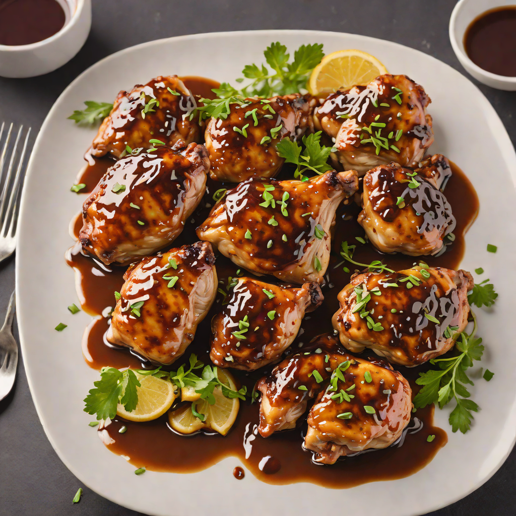 Grilled Whiskey-Glazed Chicken Thighs with Maple Bourbon Sauce