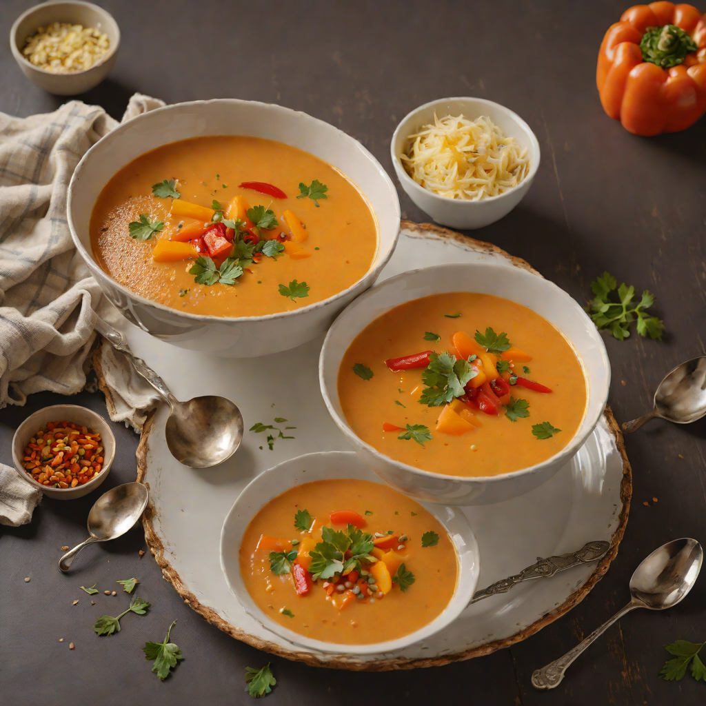 Whiskey-Infused Carrot and Bell Pepper Soup