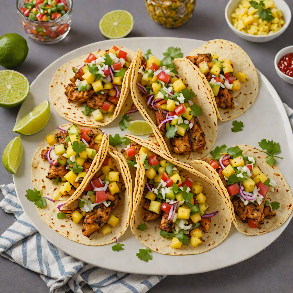 Grilled Mexican Chicken Tacos with Regional Pineapple Salsa