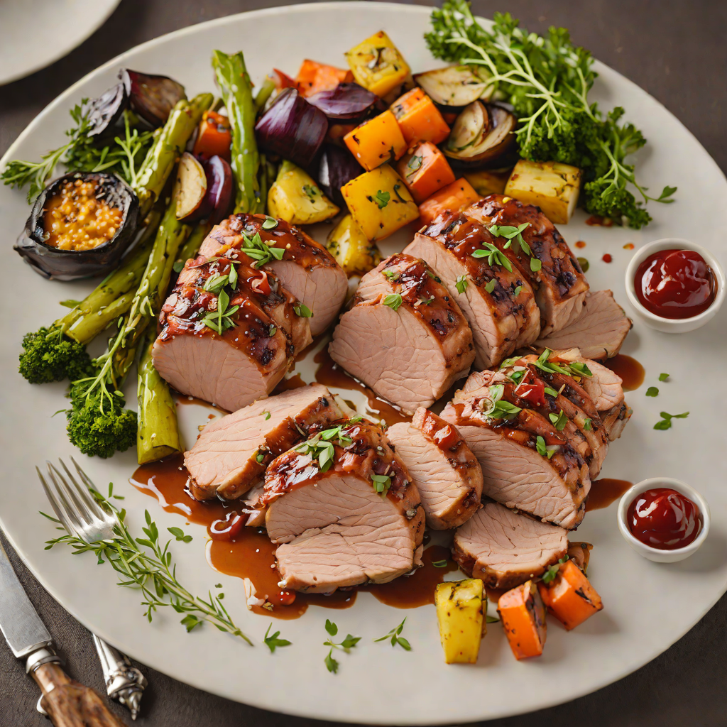 Sheet Pan Whiskey-Glazed Pork Tenderloin with Roasted Vegetables