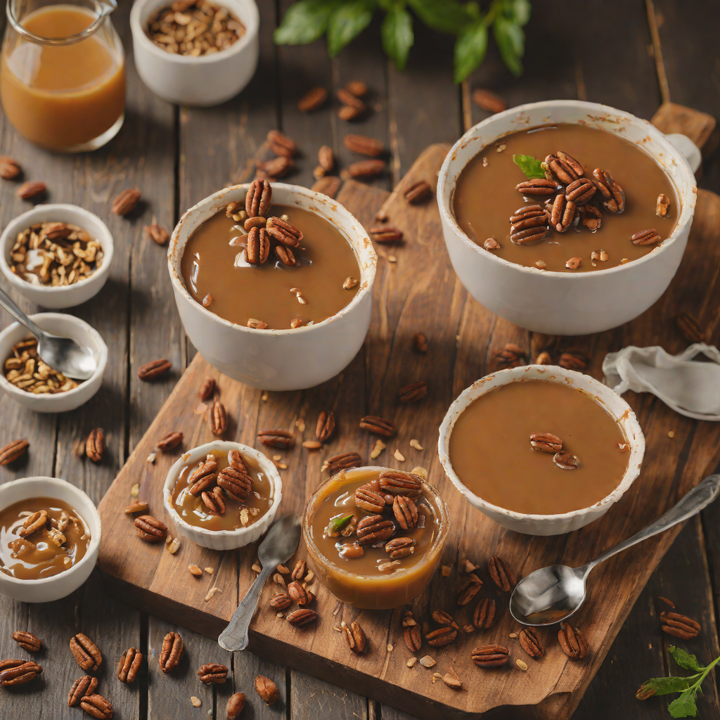 Whiskey-Infused Caramel Pudding with Toasted Pecans