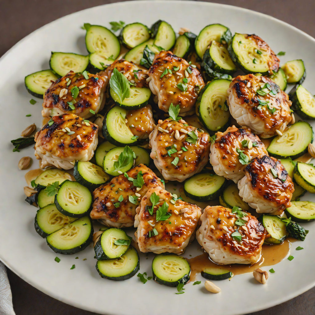 Sautéed Chicken Thighs with Roasted Garlic and Zucchini