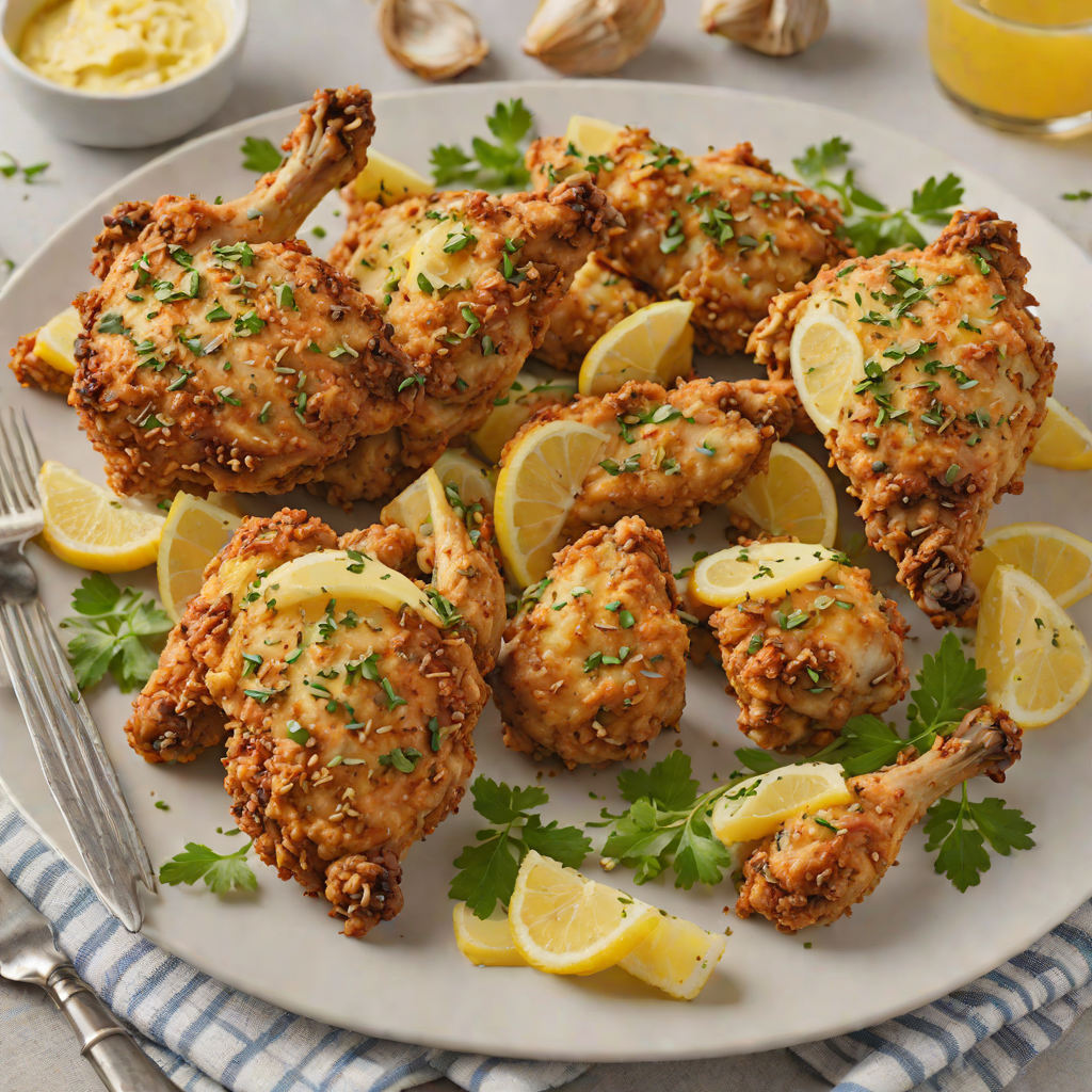 Low-Carb Oven-Fried Chicken with Butter and Garlic