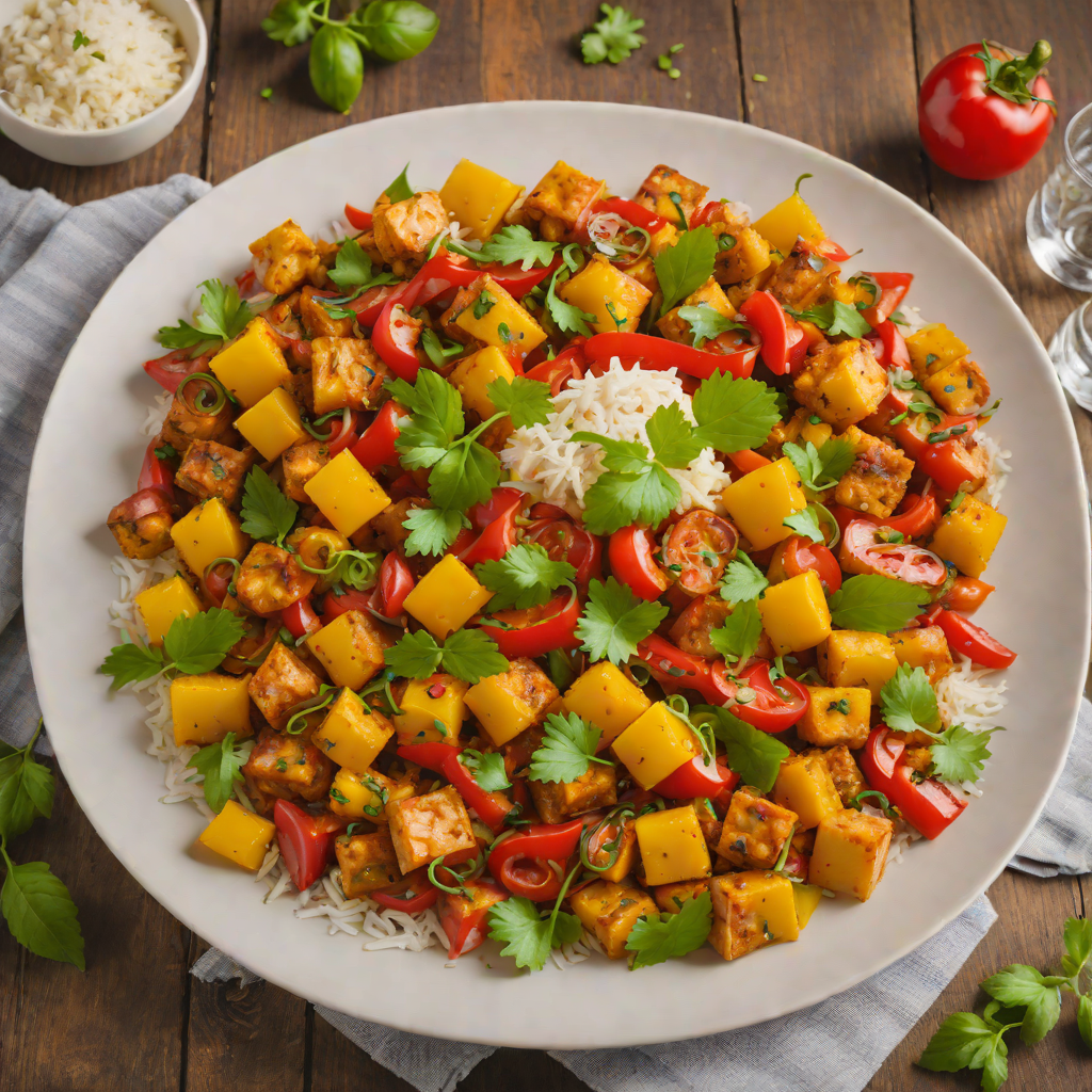 Paneer Jalfrezi with Bell Peppers and Tomatoes