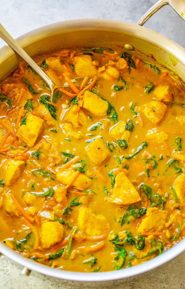 Yellow Chicken Curry with Coconut and Turmeric