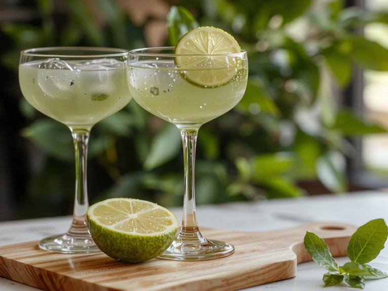 Gimlet Cocktail with Fresh Lime and Gin