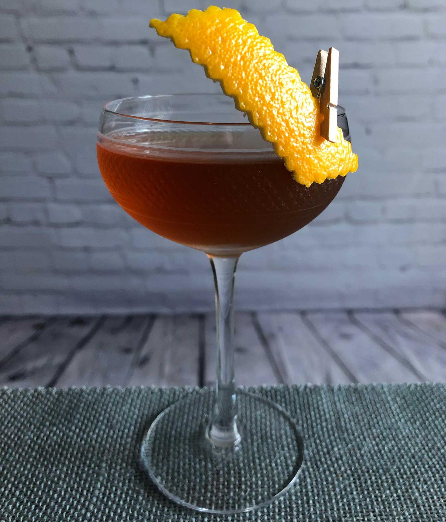 Rye Whiskey Creole Cocktail with Bénédictine and Maraschino
