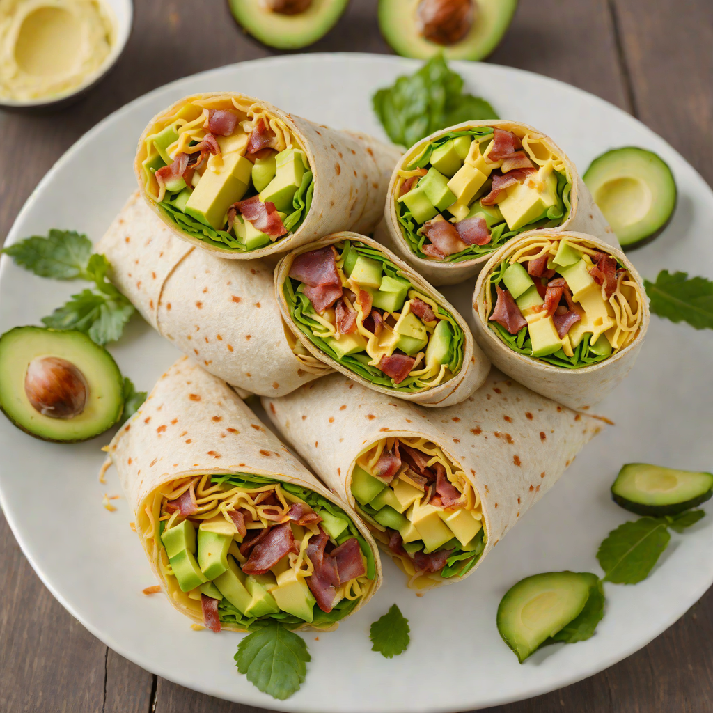 Bacon-Wrapped Avocado and Cheese Keto Breakfast Wrap