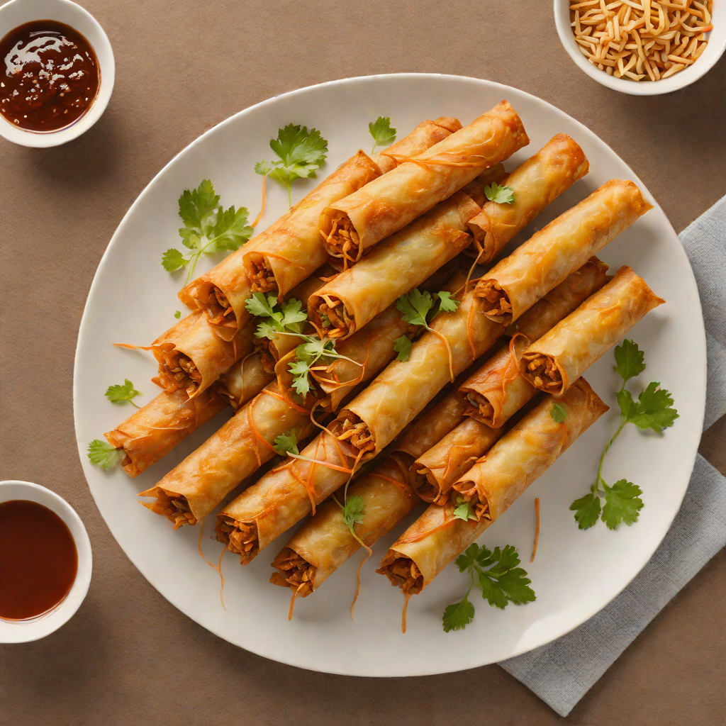 Pan-Fried Pork Lumpia with Carrot and Garlic