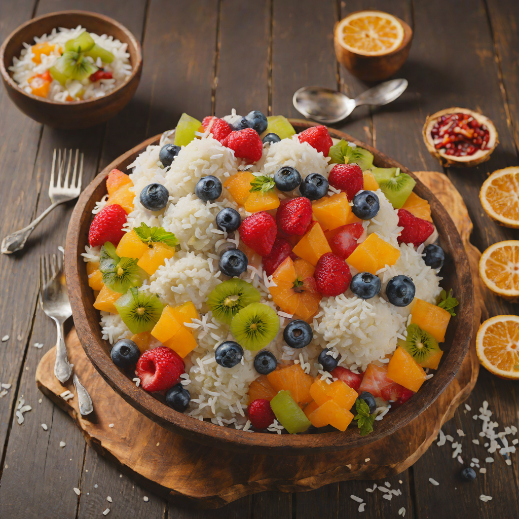 Halo-Halo Shaved Ice with Coconut and Sweetened Fruits