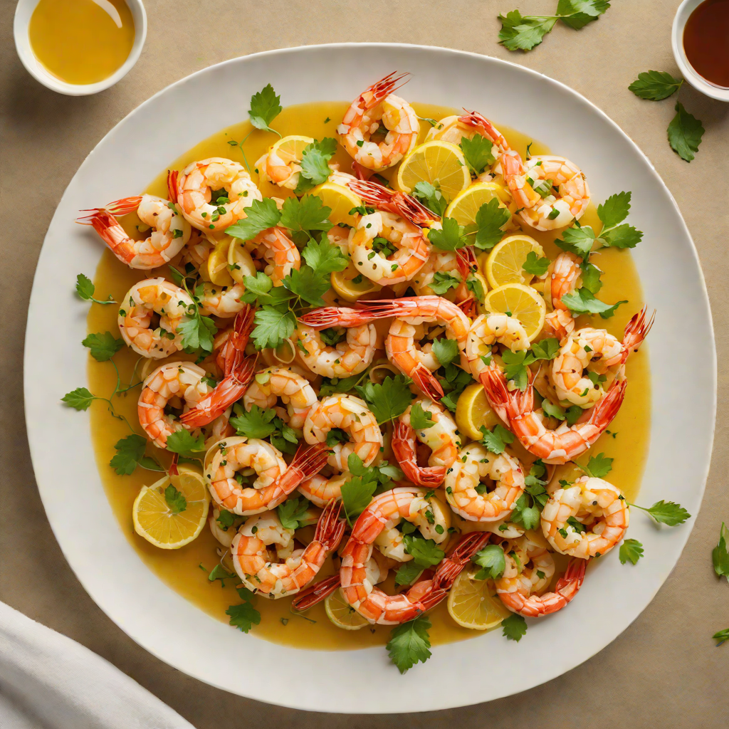 Sautéed Garlic Shrimp in Calamansi and Butter Sauce