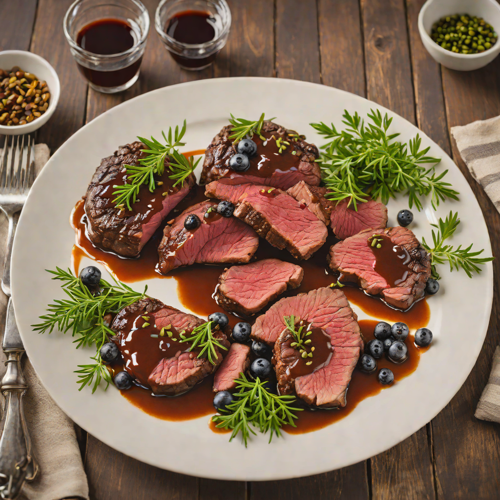 Mountain Herb-Rubbed Venison Steaks with Juniper Berry Sauce