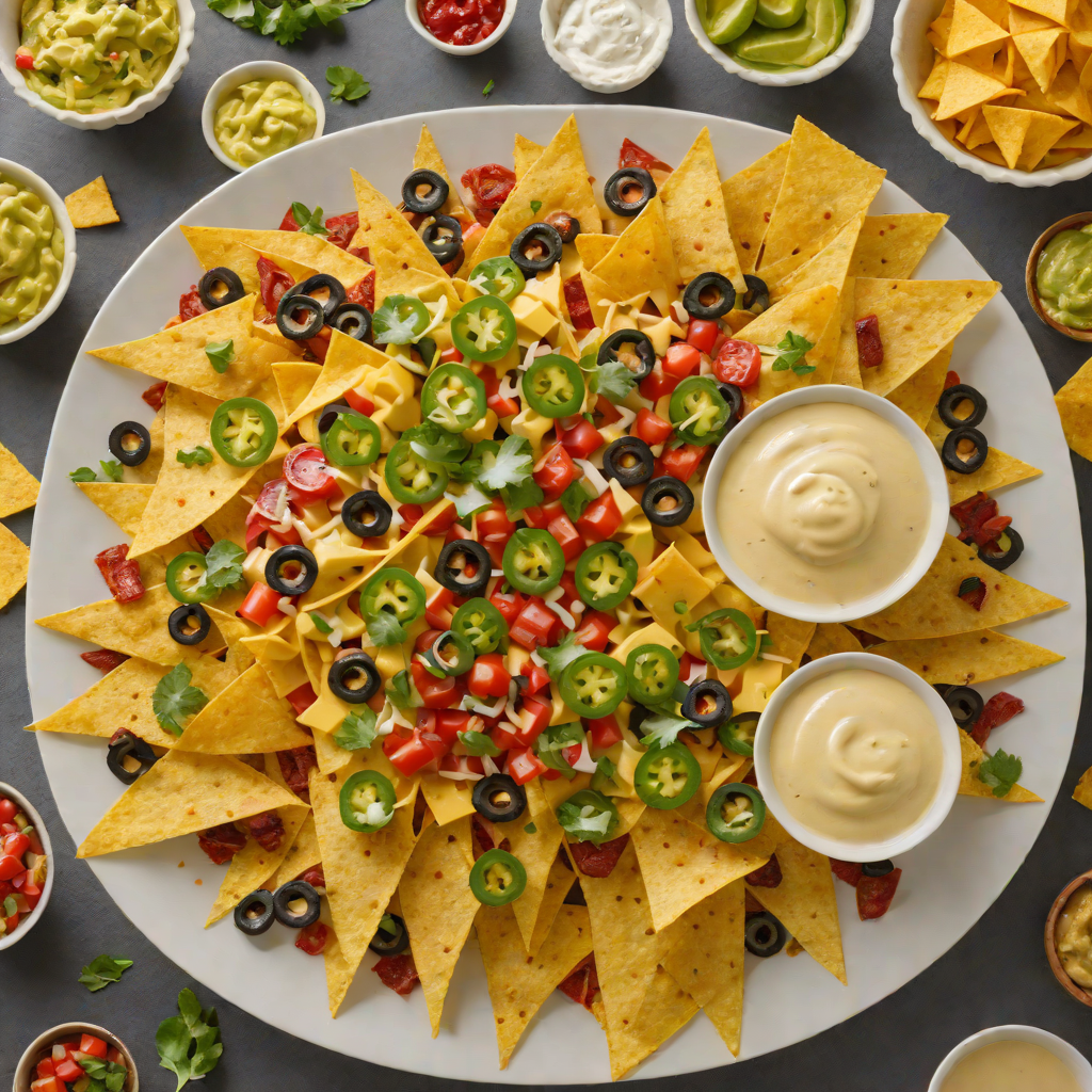 Game Day Spiced Nacho Platter with Jalapeño Cheese Sauce