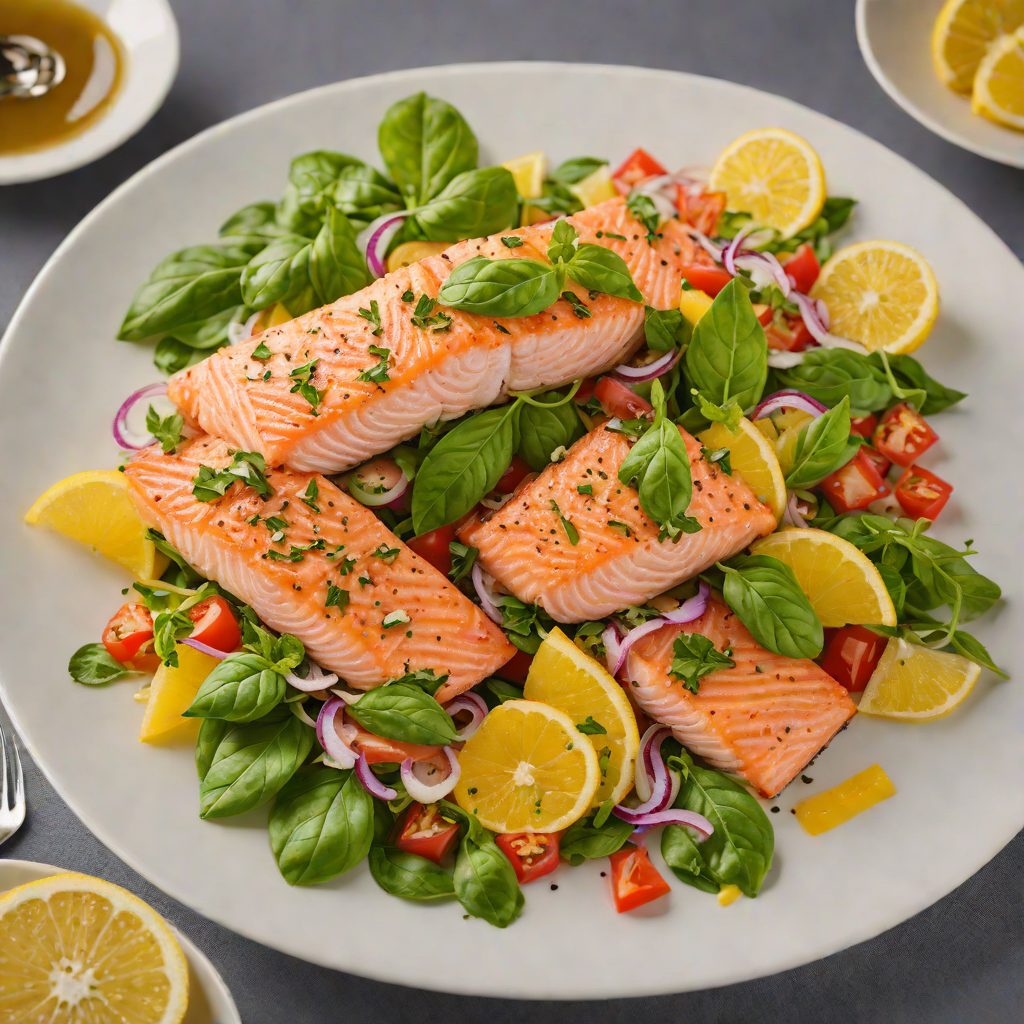 Sautéed Salmon with Citrus-Basil Salad