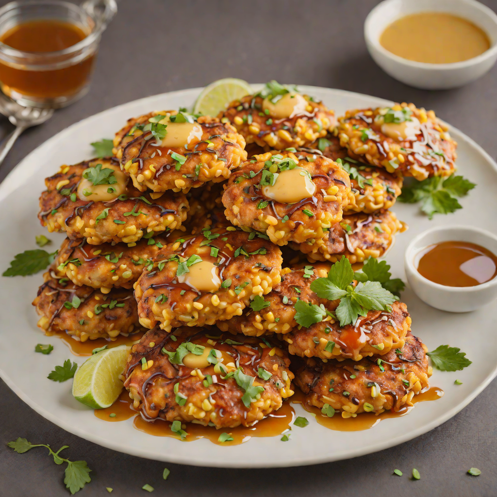 Carnival-Style Spiced Corn Fritters with Southwest Honey Drizzle