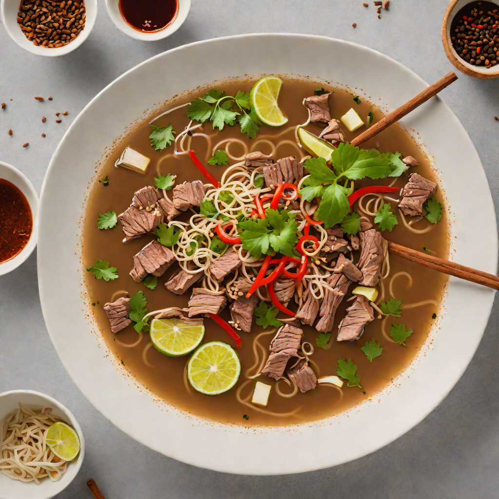 Slow-Cooked Vietnamese Beef Pho with Star Anise and Cinnamon