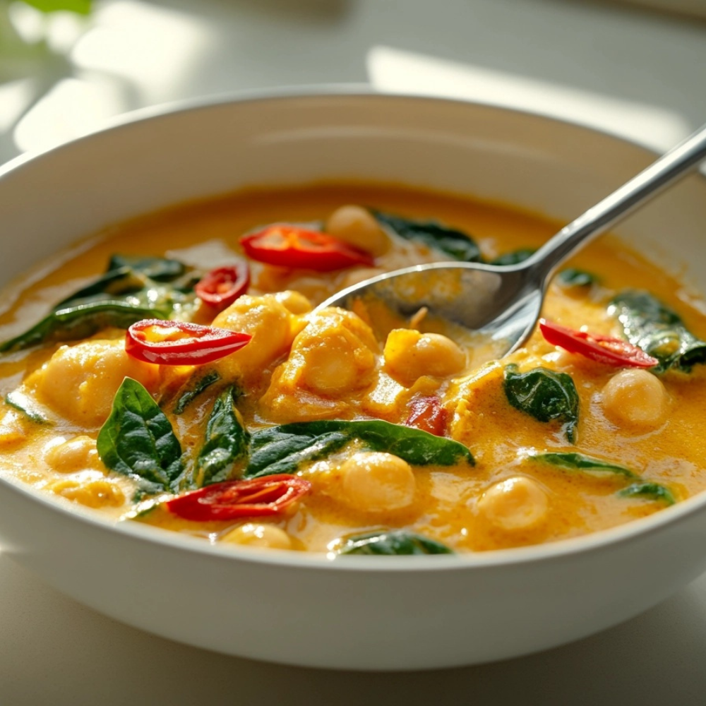 Golden Chickpea and Spinach Curry