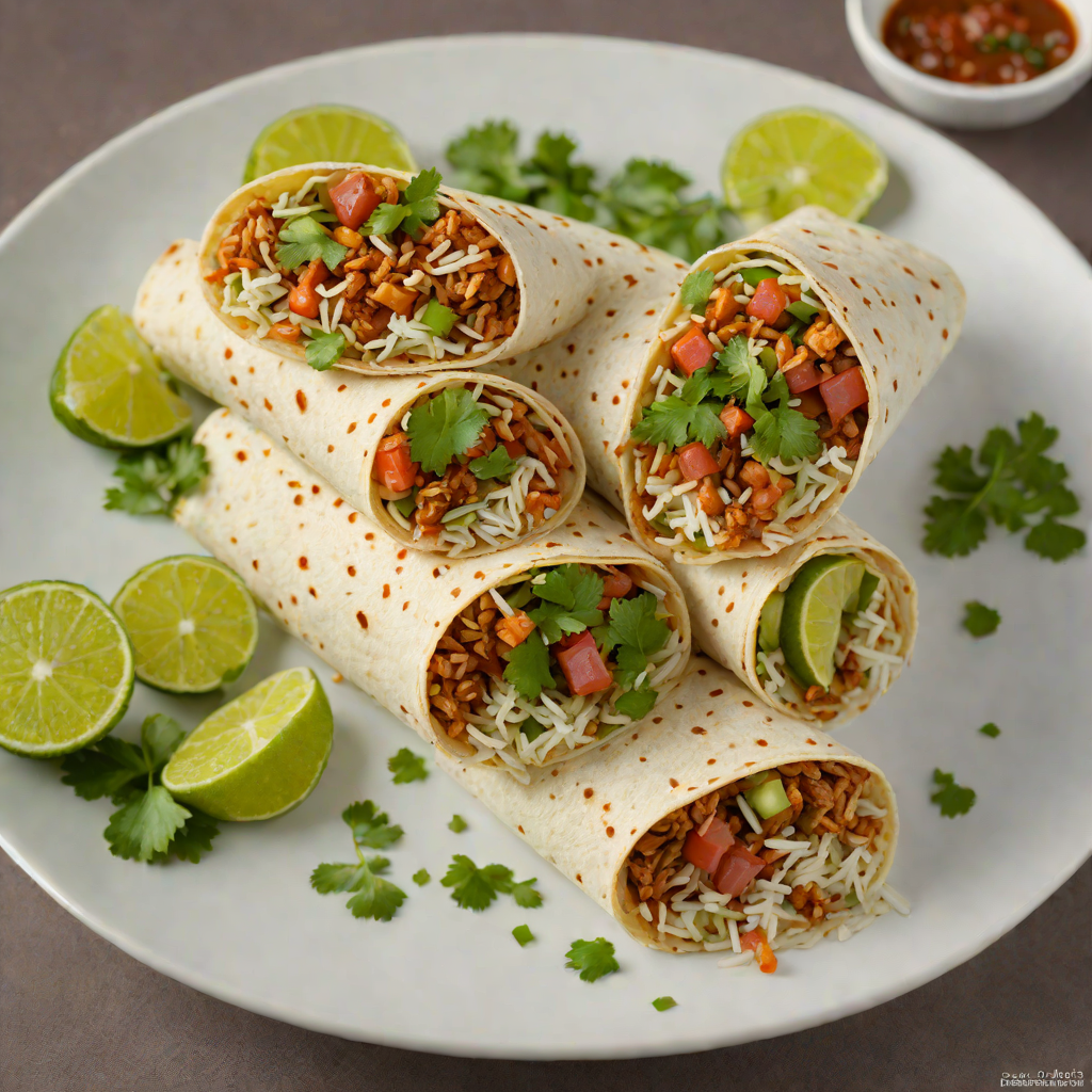 Spiced Mission-Style Burrito with Cilantro Lime Rice