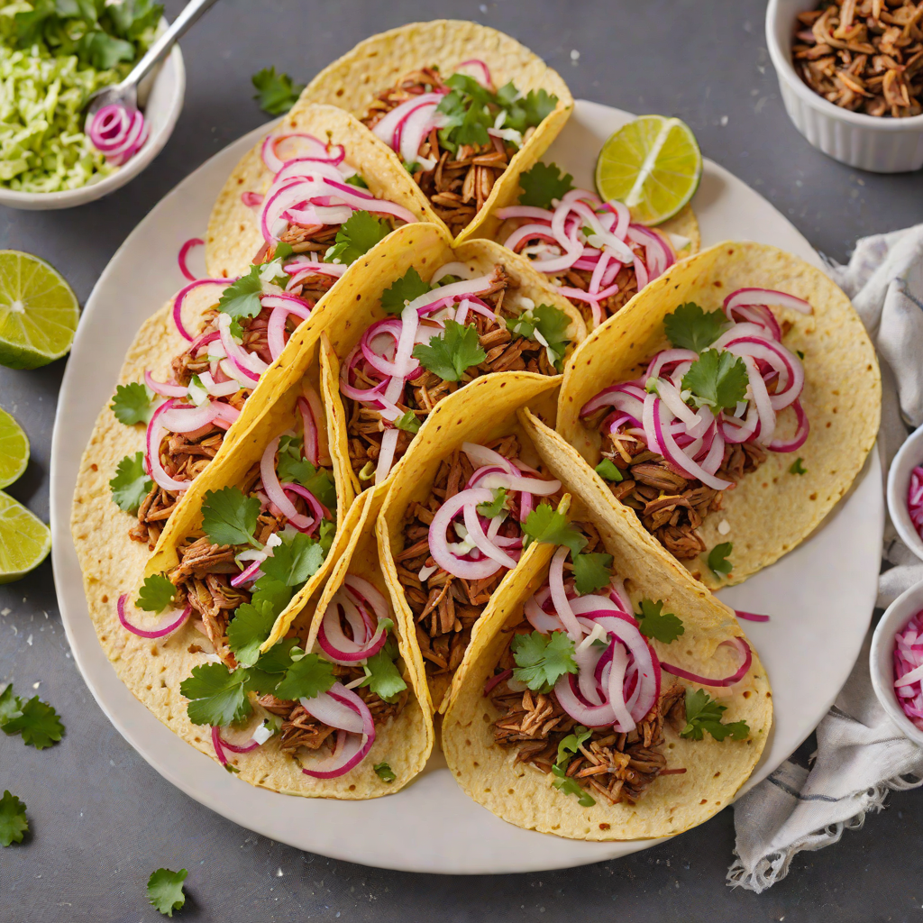 Mission-Style Pork Carnitas Tacos with Pickled Red Onions