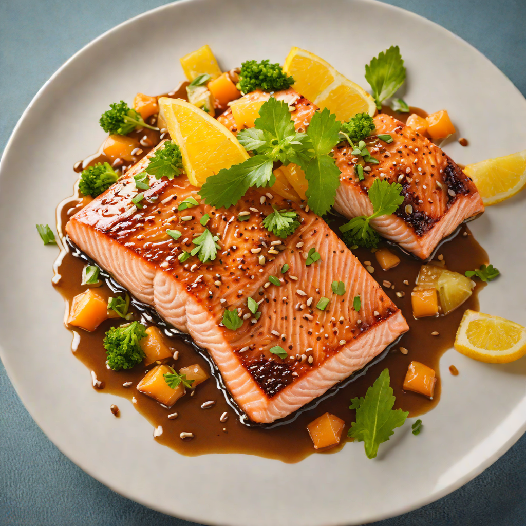 Half-Pan Seared Salmon with Citrus Soy Glaze
