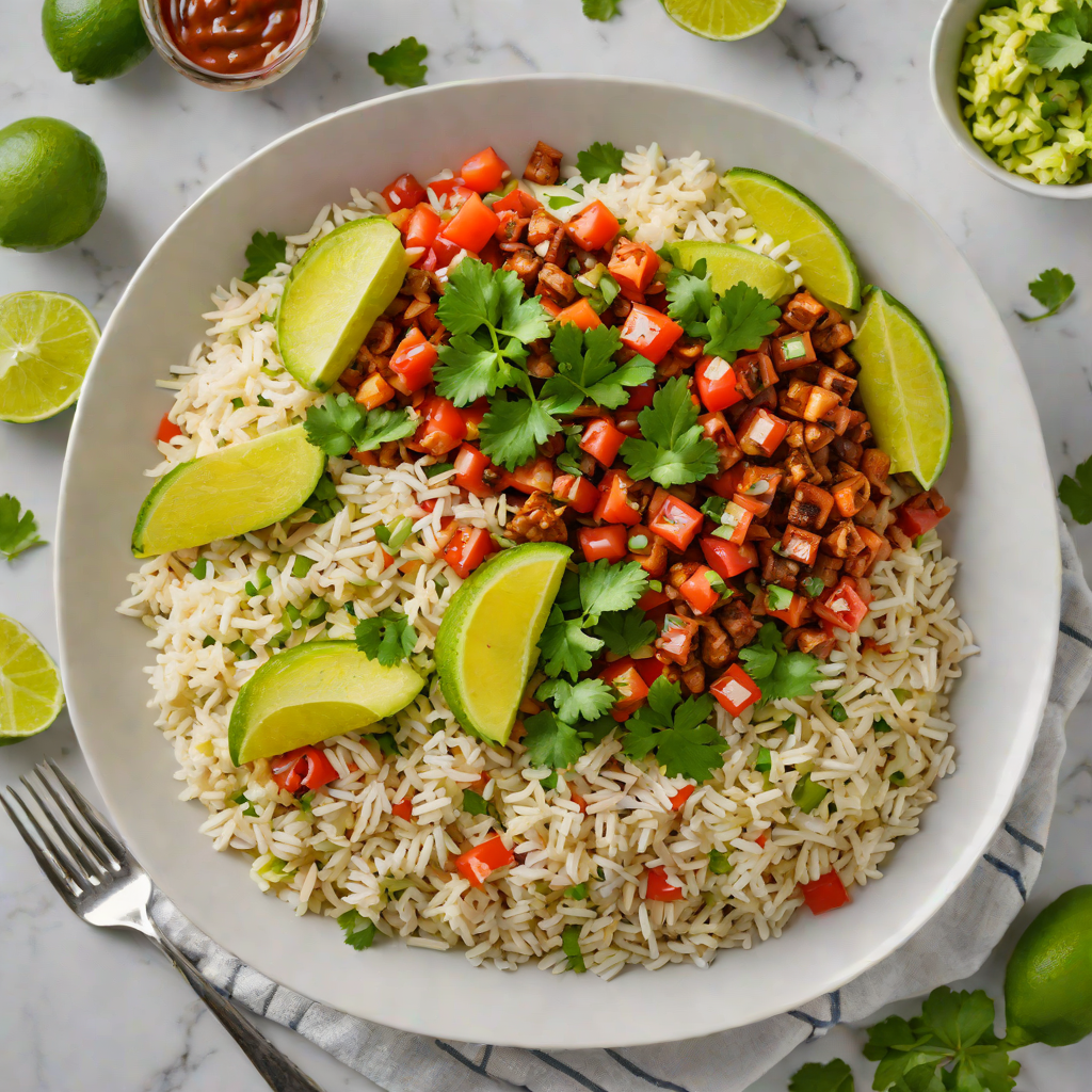 Spicy Mission-Style Burrito Bowl with Cilantro-Lime Rice