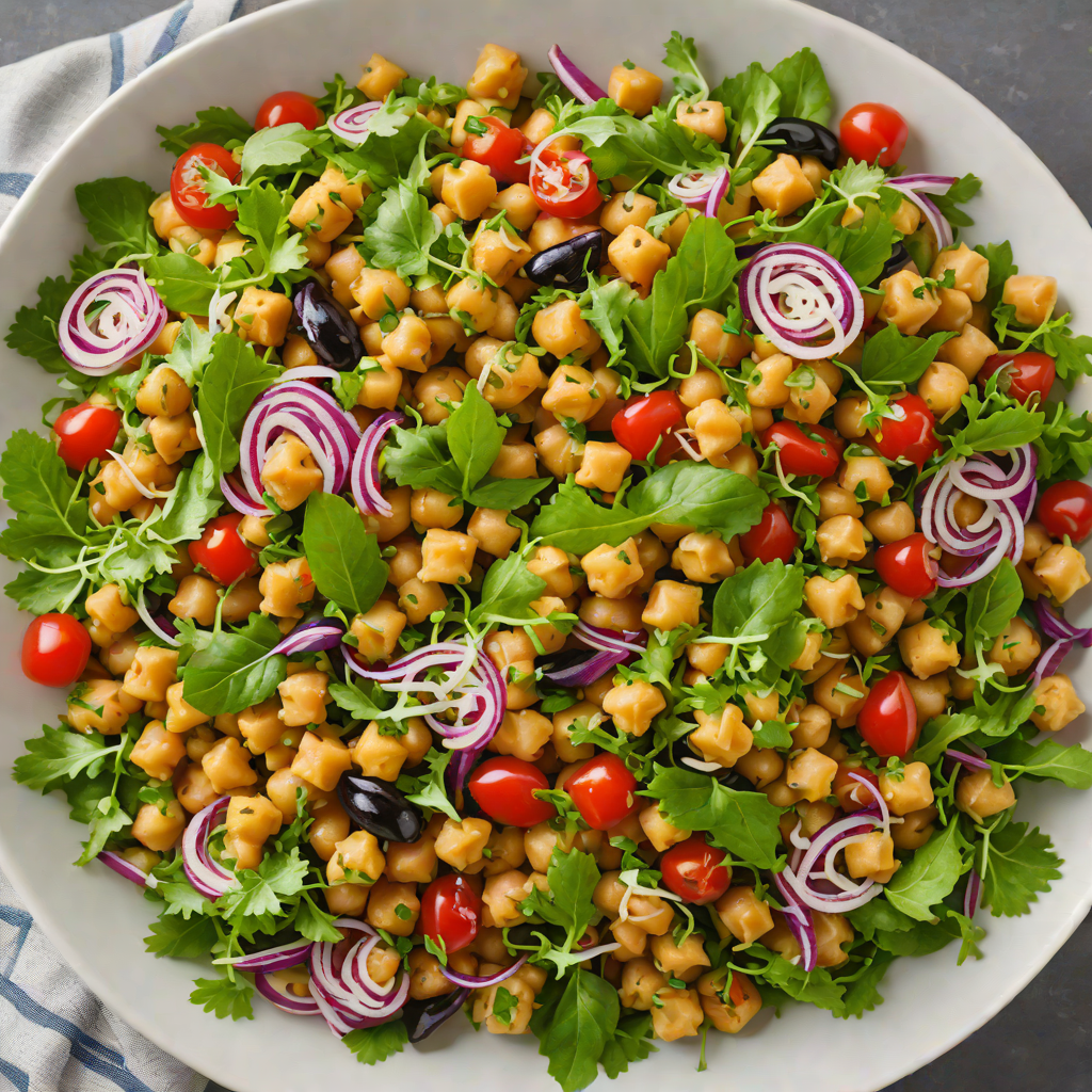 Four-Tiered Mediterranean Chickpea Salad