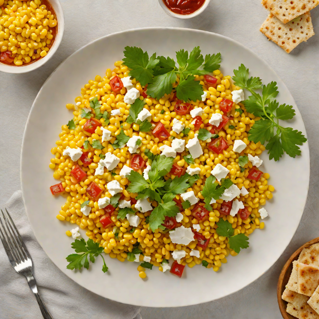 Toasted Corn and Aji Amarillo Salsa with Fresh Cheese