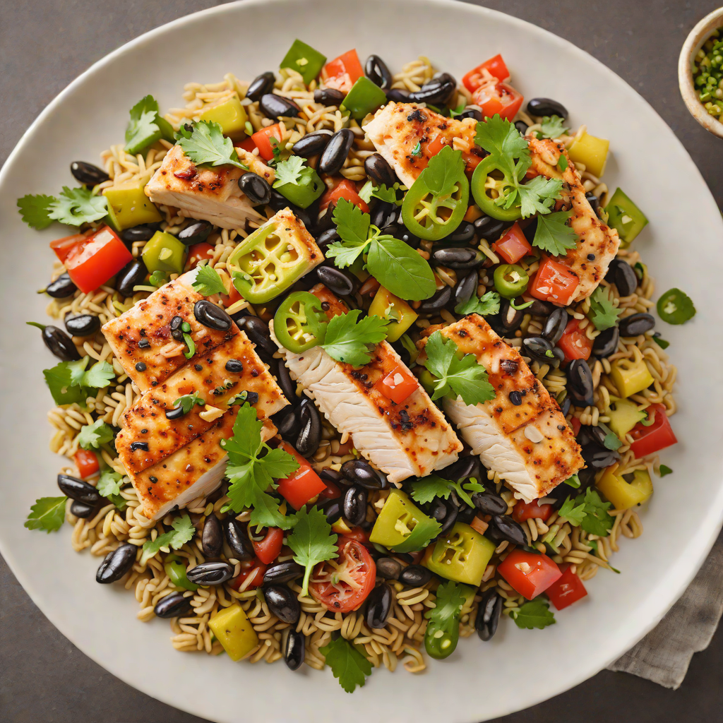 Sautéed Southwest Chicken with Poblano and Black Beans