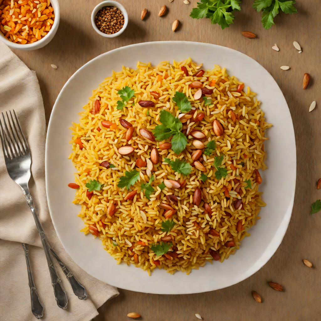 Saffron and Almond Spanish Rice Pilaf