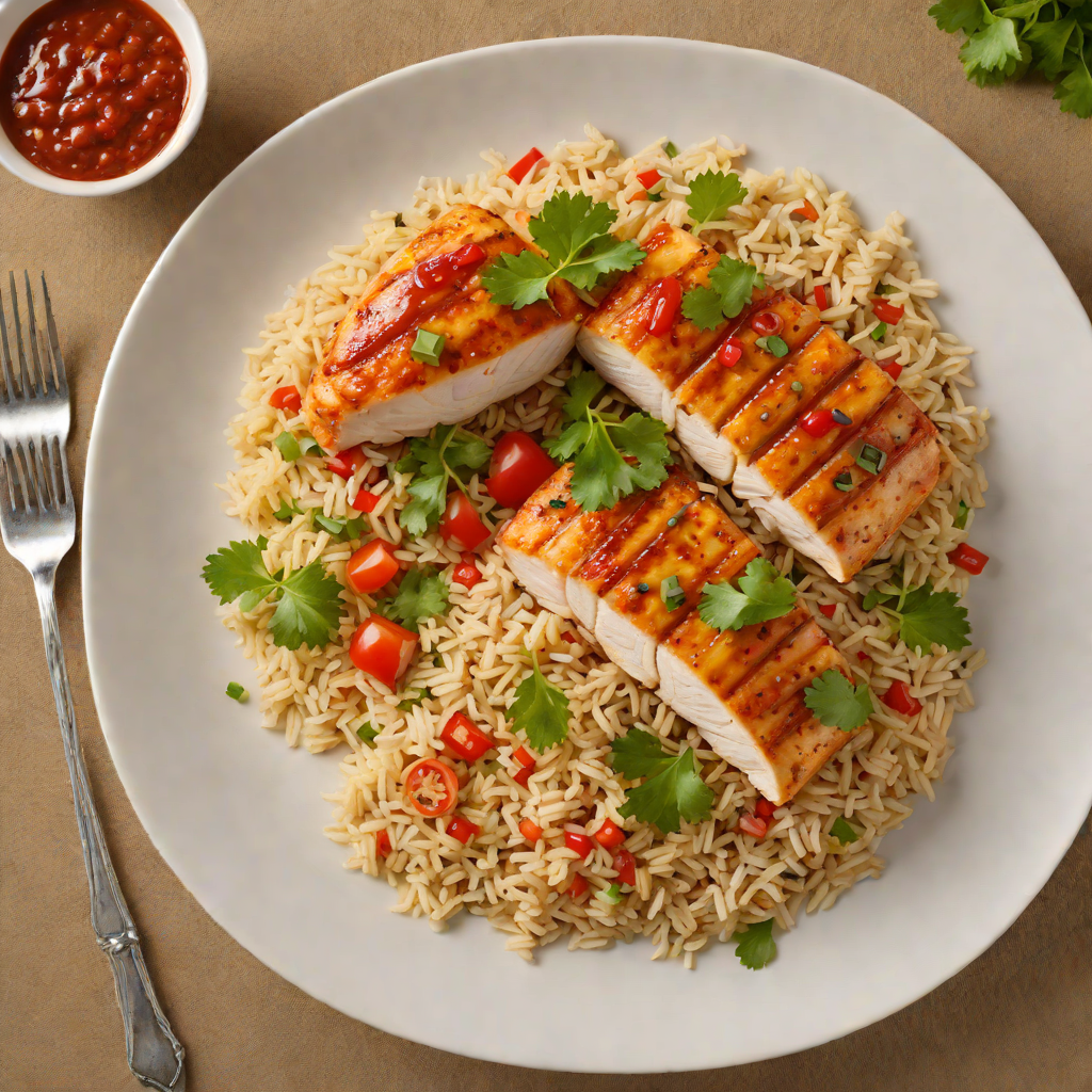 Pan-Seared Chicken with Spicy Mission-Style Burrito Rice