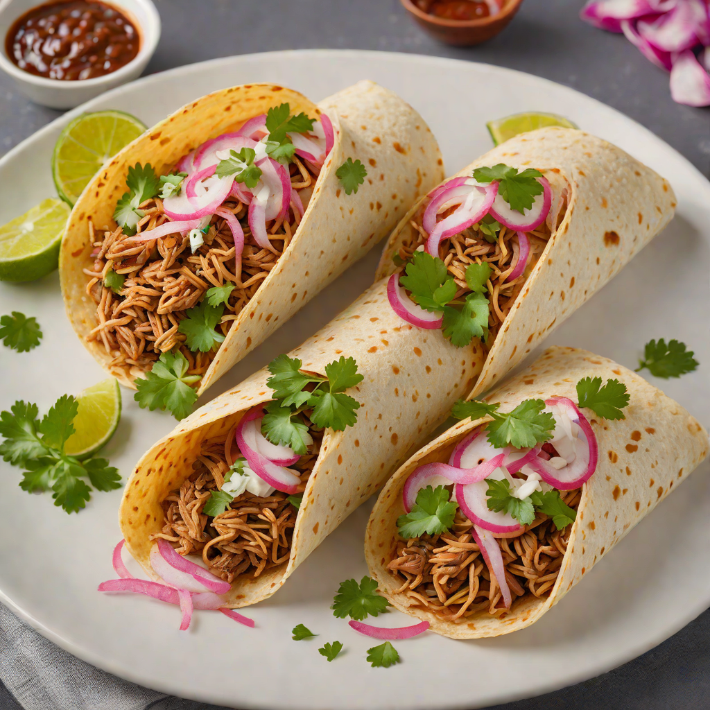 Mission-Style Carnitas Burrito with Pickled Onions and Cilantro