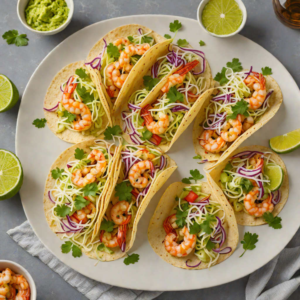 Quick Sautéed Shrimp Tacos with Cabbage Slaw
