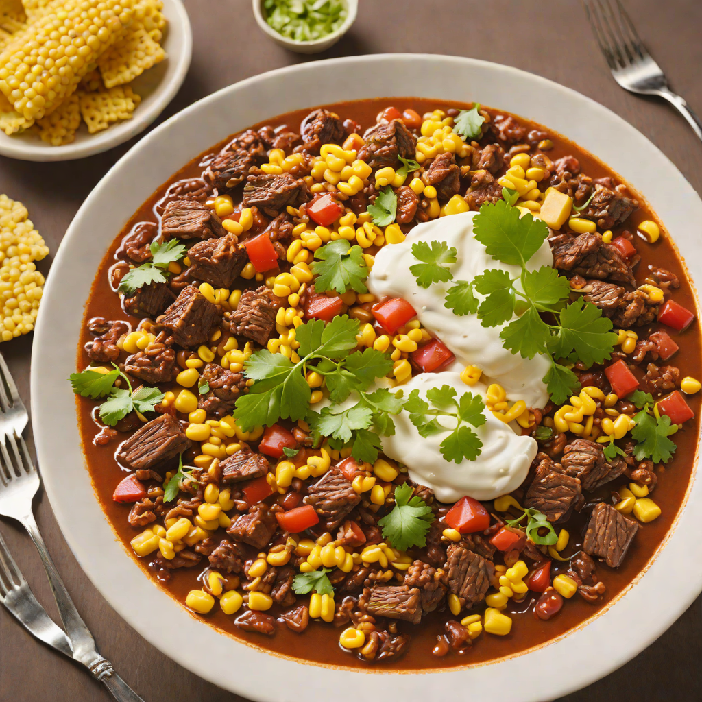 Slow-Simmered Beef Chili with Charred Corn and Chipotle