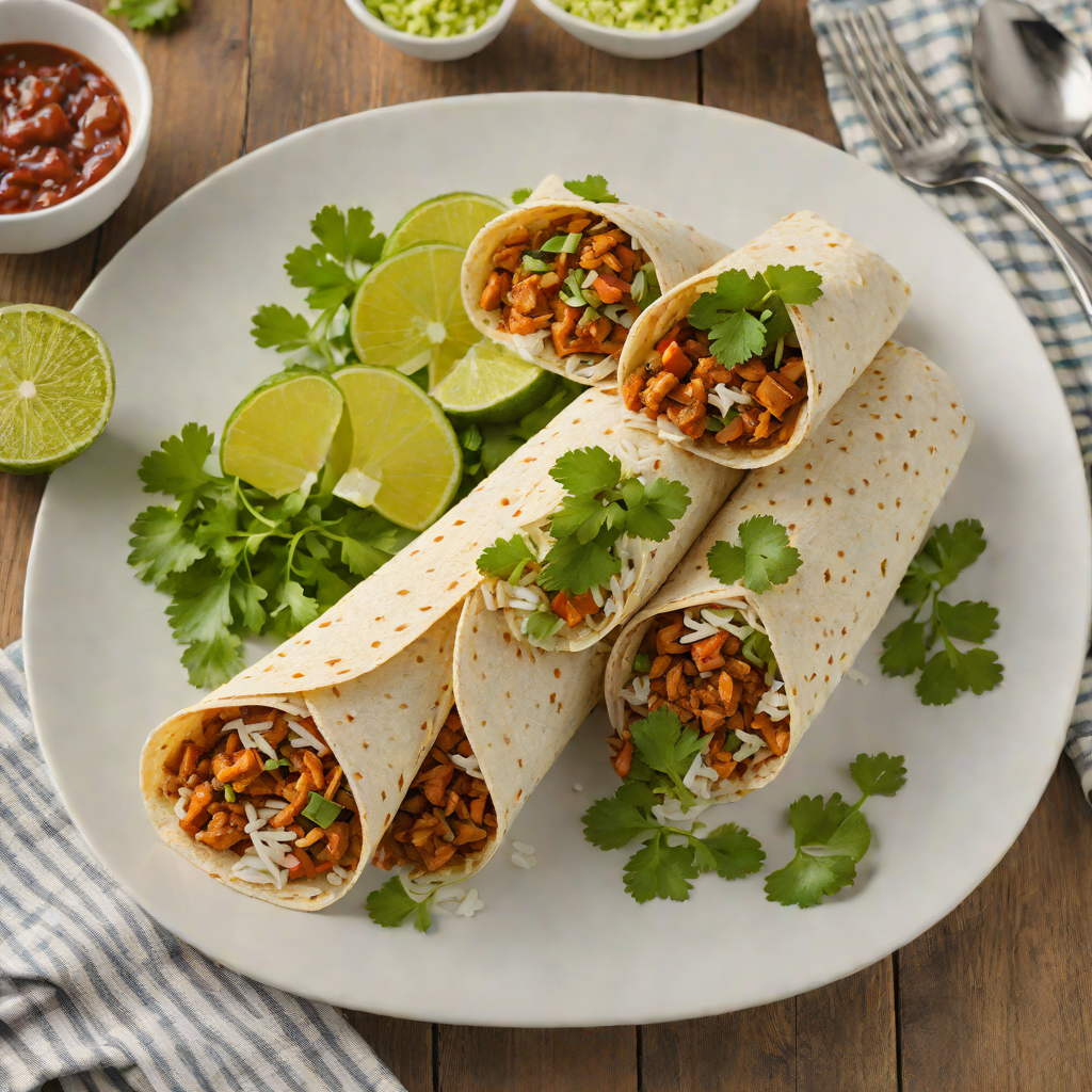 Spiced Mission-Style Burrito with Cilantro-Lime Rice