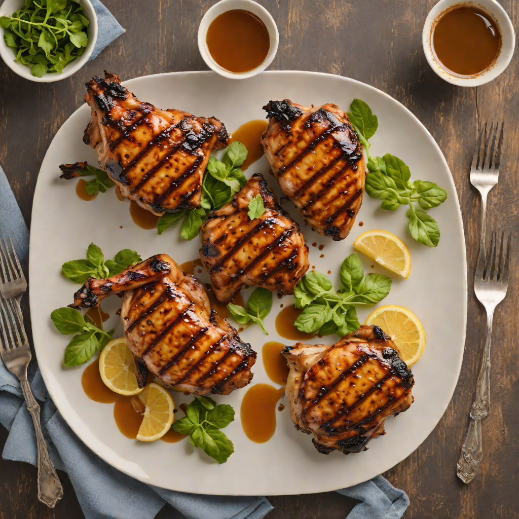 Coffee-Rubbed Grilled Chicken with Spiced Honey Glaze
