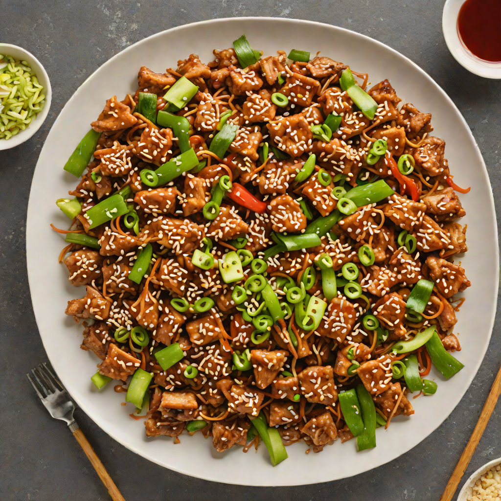 Spicy Korean-Inspired Stir-Fried Pork with Sesame and Scallions