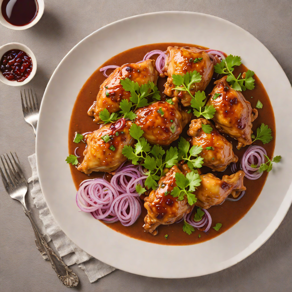 Doro Wat-Inspired Braised Chicken with Red Onion Sauce