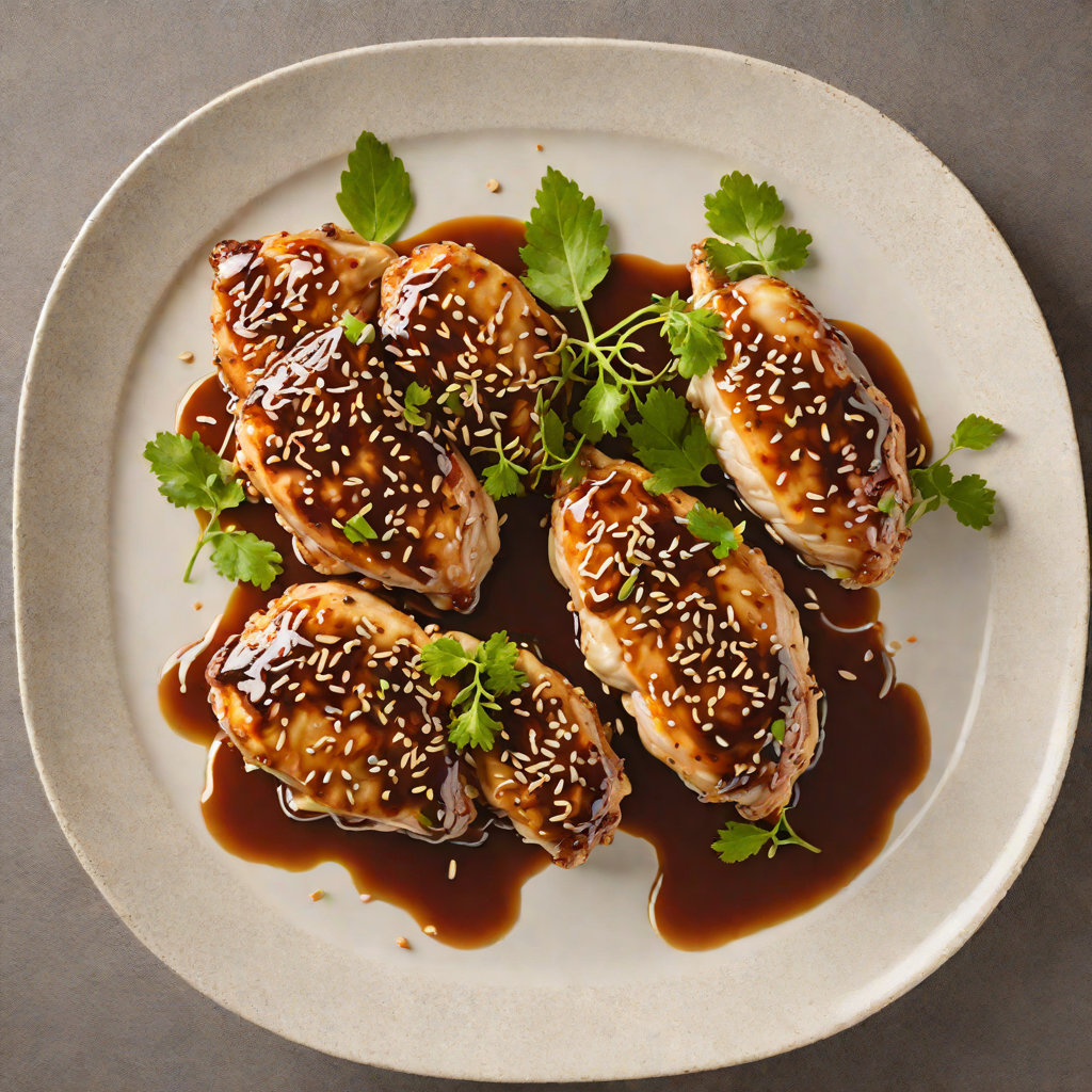 Pan-Seared Chicken with Tamarind Glaze and Toasted Sesame