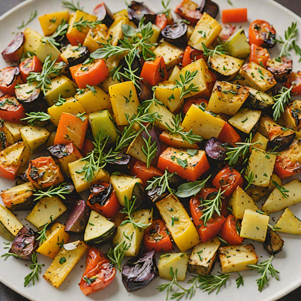 Baked Italian Herb-Roasted Vegetables with Parmesan