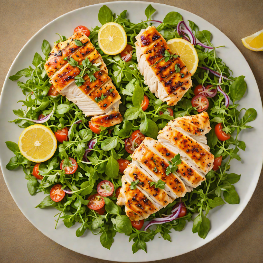 Pan-Seared Lemon Basil Chicken with Zesty Arugula Salad