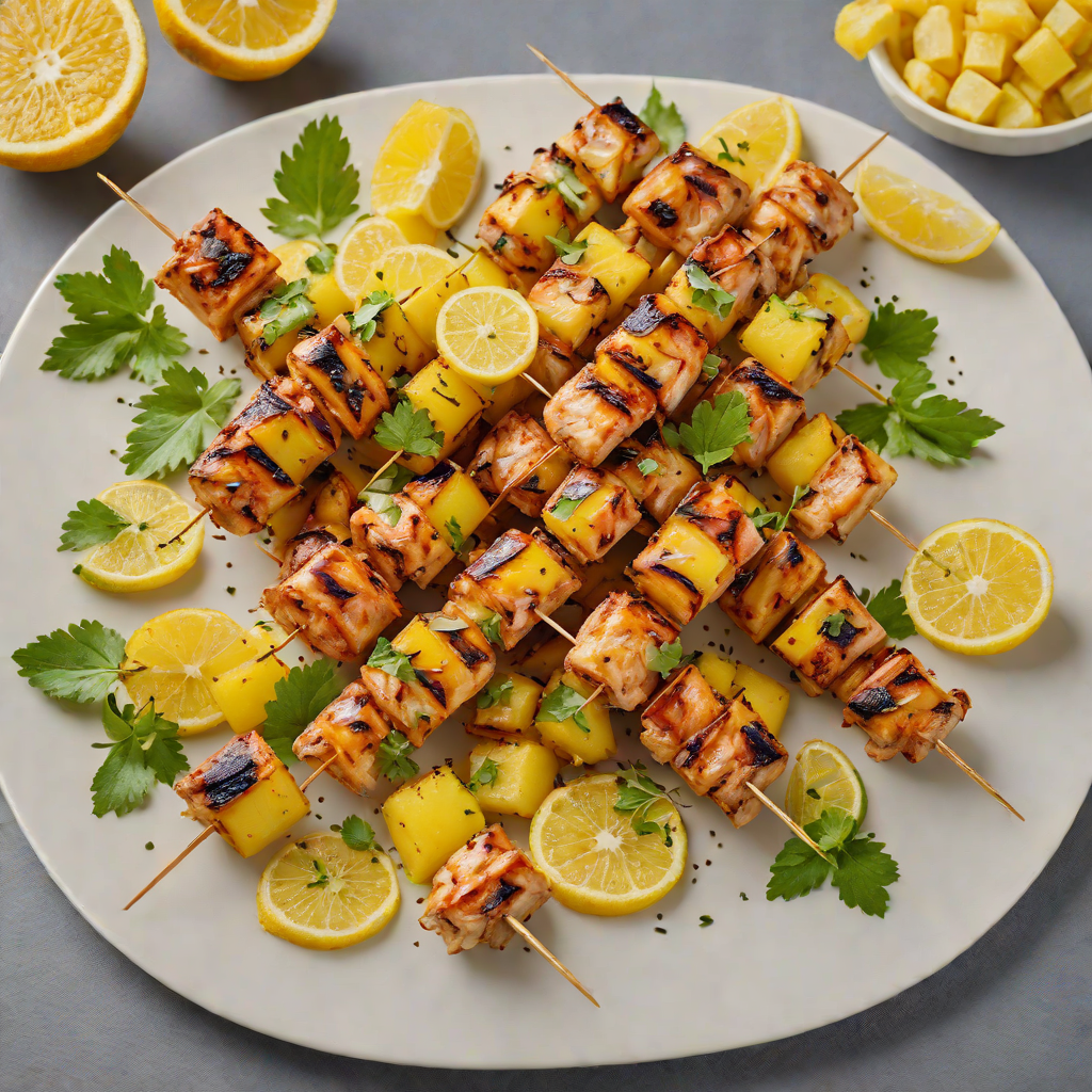 Citrus-Marinated Chicken Skewers with Grilled Pineapple