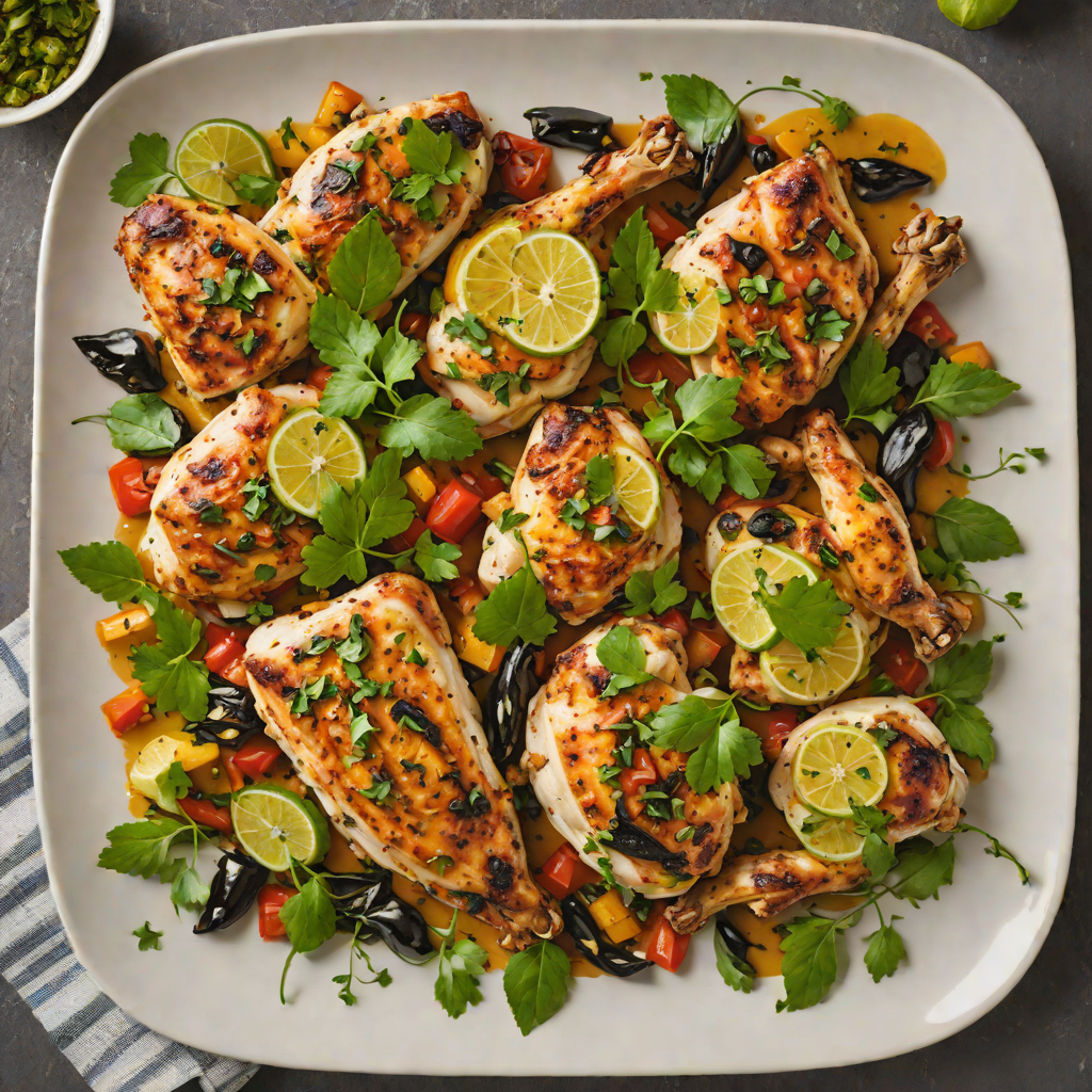 Sheet Pan Smoky Poblano Pepper Chicken