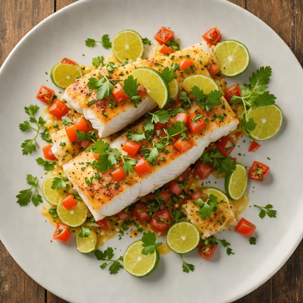 Baked Cod with Tomato-Cilantro Salsa and Lime Zest