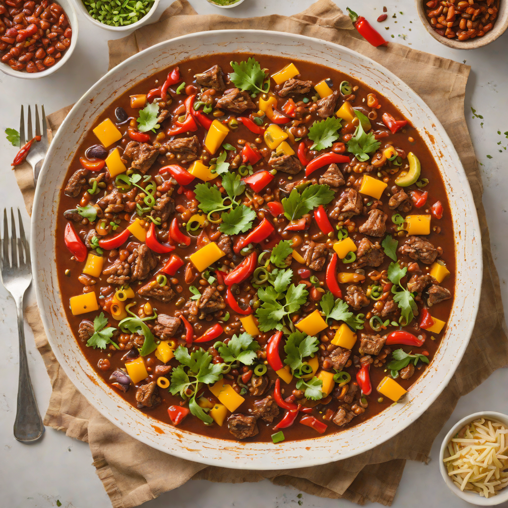 Sheet Pan Colorado-Inspired Bison Chili with Roasted Peppers