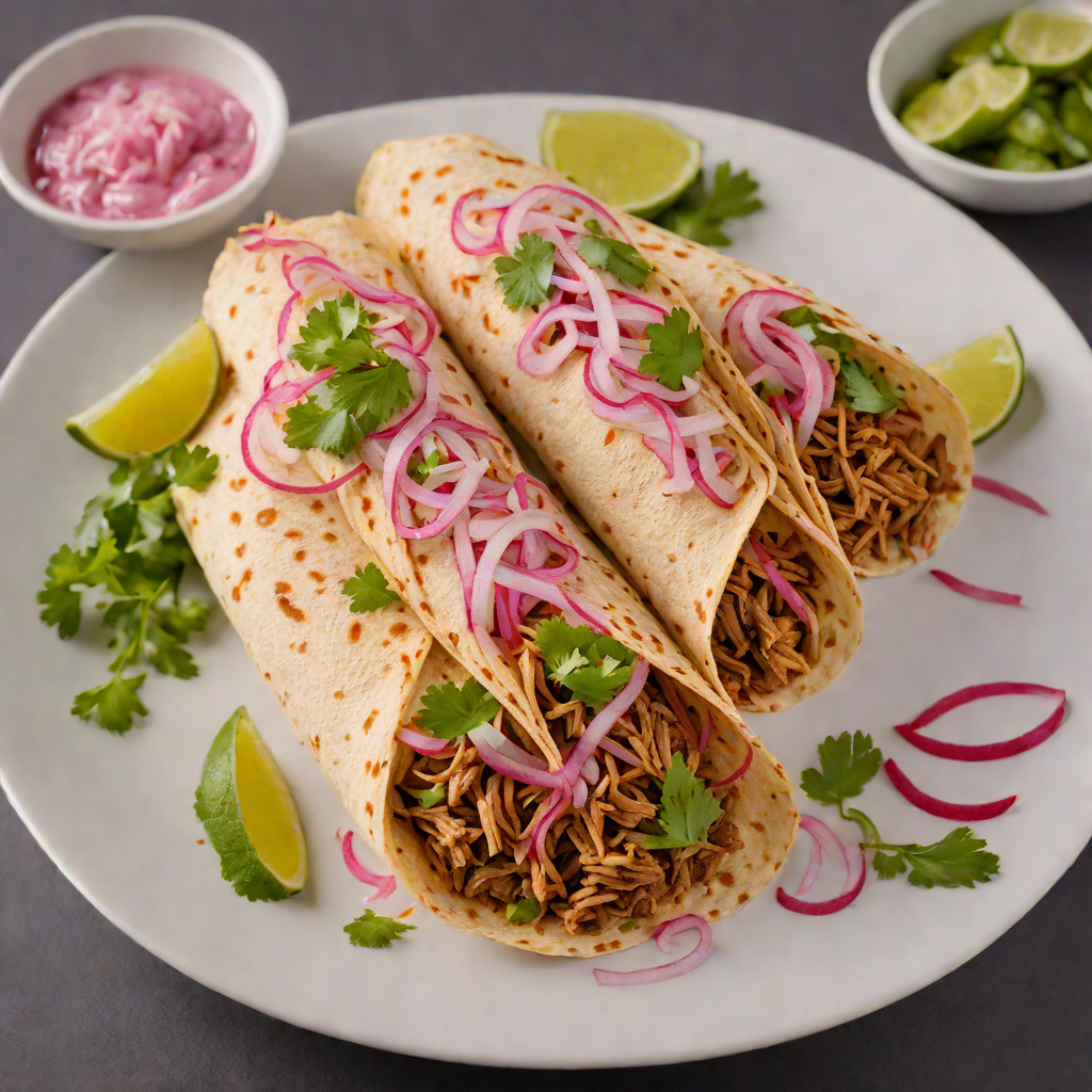 Mission-Style Carnitas Burrito with Pickled Red Onions