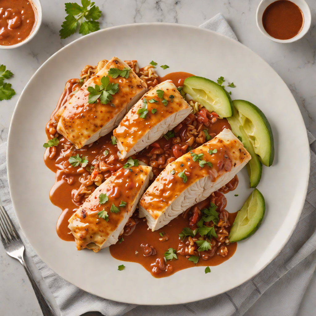 Pan-Seared Chicken with Spiced Mission-Style Burrito Sauce