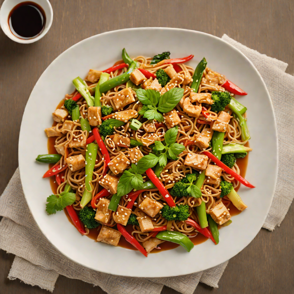 Four-Corner Stir Fry with Ginger-Soy Sauce